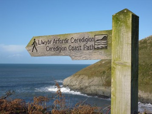 Coast path sign