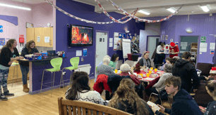 Ceredigion Youth Service celebrate Christmas with residents at Min y Môr Care Home